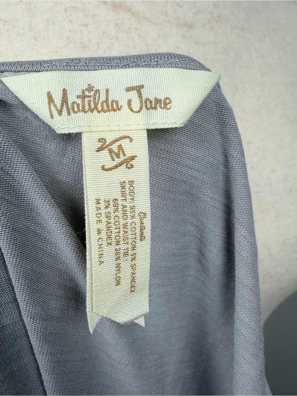 Matilda Jane Happy & Free‎ Seven Seas Dress Women’s M Gray Floral Pockets